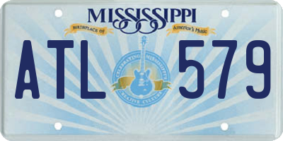 MS license plate ATL579