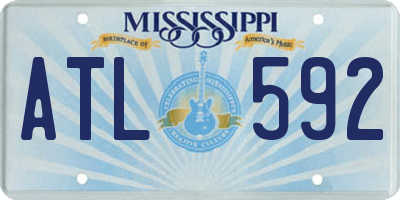 MS license plate ATL592