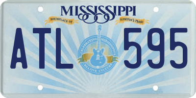 MS license plate ATL595