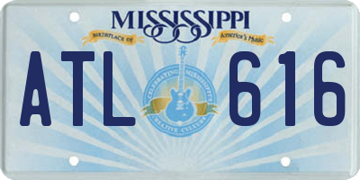 MS license plate ATL616