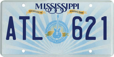 MS license plate ATL621