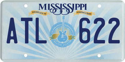 MS license plate ATL622