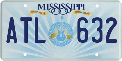 MS license plate ATL632