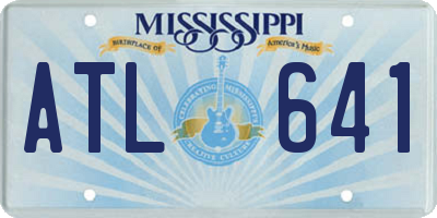MS license plate ATL641