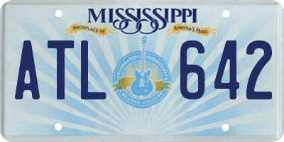 MS license plate ATL642