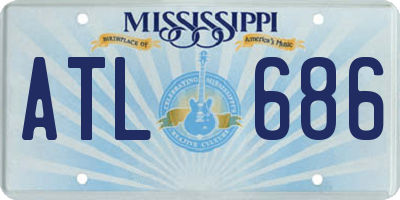 MS license plate ATL686