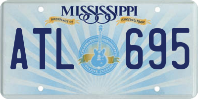 MS license plate ATL695
