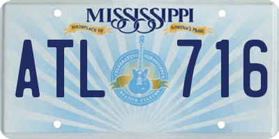 MS license plate ATL716