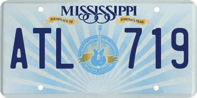 MS license plate ATL719