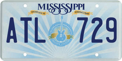 MS license plate ATL729