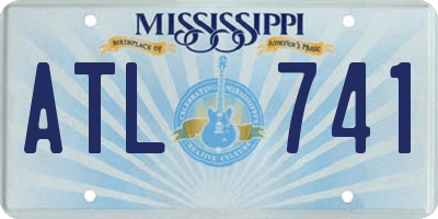 MS license plate ATL741