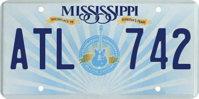 MS license plate ATL742