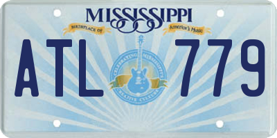 MS license plate ATL779
