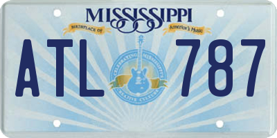 MS license plate ATL787