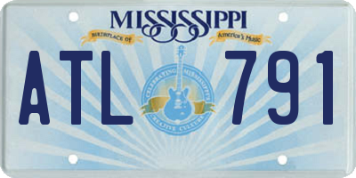 MS license plate ATL791