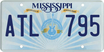 MS license plate ATL795