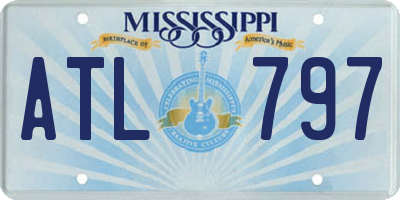 MS license plate ATL797