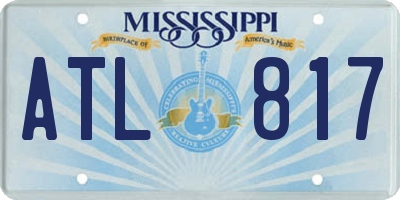 MS license plate ATL817