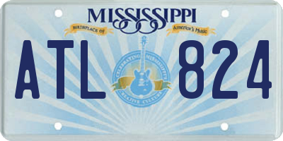 MS license plate ATL824