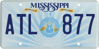 MS license plate ATL877