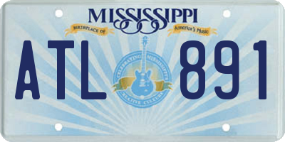 MS license plate ATL891