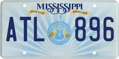 MS license plate ATL896