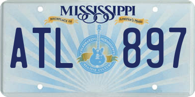 MS license plate ATL897