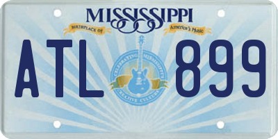 MS license plate ATL899