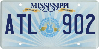 MS license plate ATL902