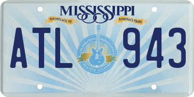 MS license plate ATL943