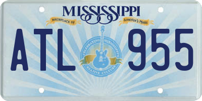 MS license plate ATL955