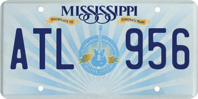 MS license plate ATL956