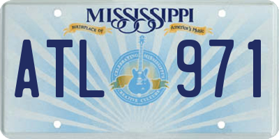 MS license plate ATL971