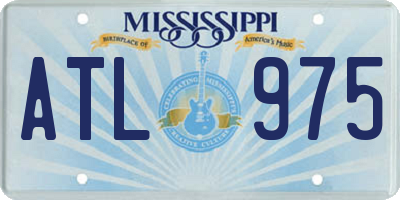 MS license plate ATL975