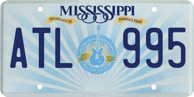 MS license plate ATL995