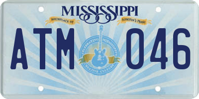 MS license plate ATM046