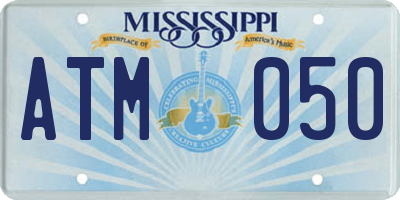 MS license plate ATM050