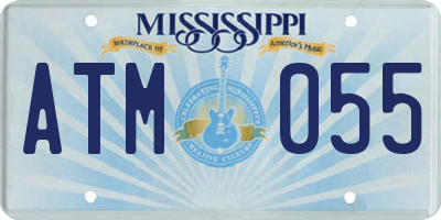MS license plate ATM055