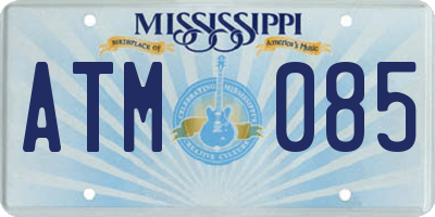 MS license plate ATM085