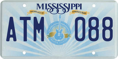 MS license plate ATM088