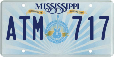 MS license plate ATM717