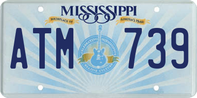 MS license plate ATM739