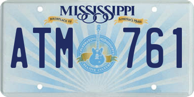 MS license plate ATM761