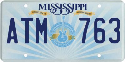 MS license plate ATM763