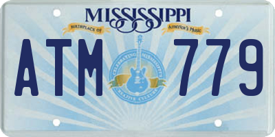 MS license plate ATM779