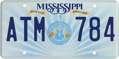 MS license plate ATM784