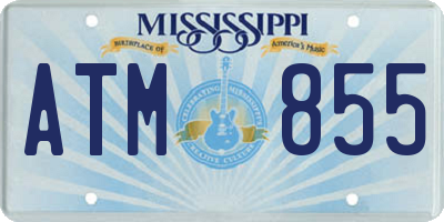 MS license plate ATM855