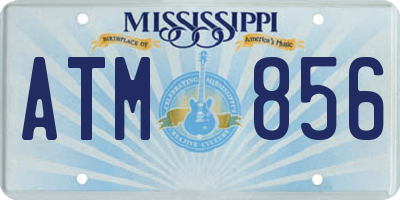 MS license plate ATM856