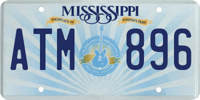 MS license plate ATM896