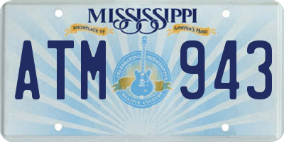 MS license plate ATM943